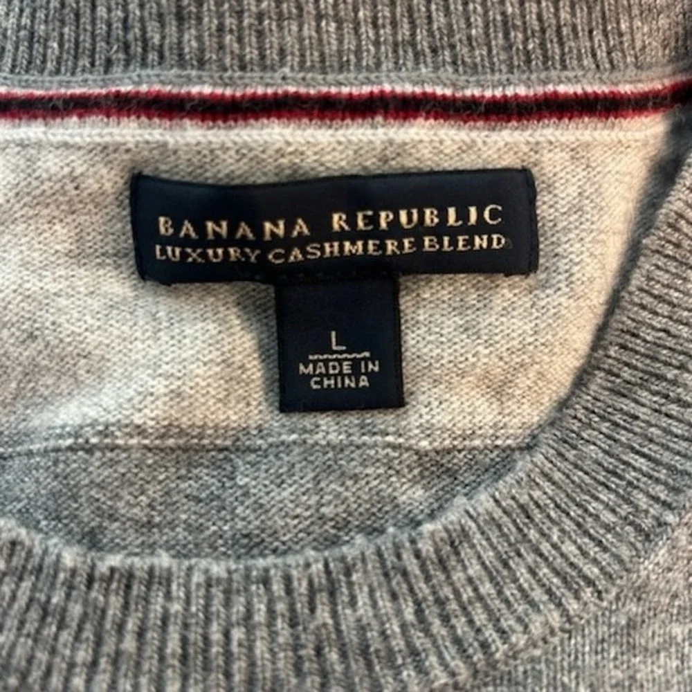 Banana Republic Luxury‎ Cashmere Blend Striped Sweater Men's Size Large